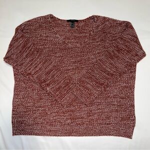 Forever 21 Burgundy V-Neck Sweater
